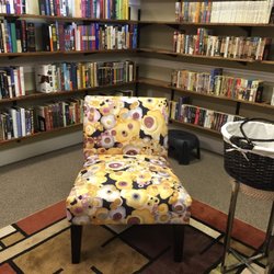 Book Blvd - There are some chairs scattered around for reading throughout the store.