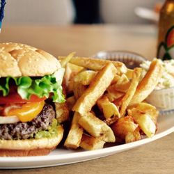 The Atlantic Kitchen - Bacon Cheddar Burger & Fresh Cut Fries!