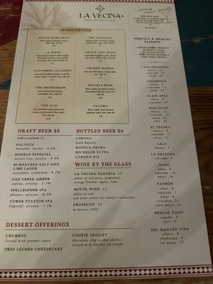 Menu photo 1 La Vecina Sedona, AZ