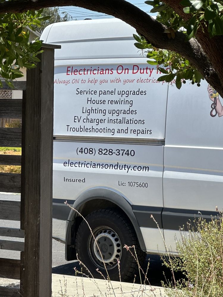Slide of Electricians On Duty