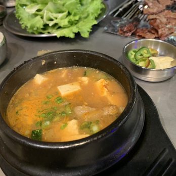 Korean Spring BBQ - Bean paste soup - Korean Near Me - Santa Clara, California Korean Spring BBQ - Bean paste soup - Korean Near Me - Santa Clara, California