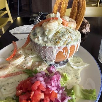 Tropical Bay - Mofongo Sweet, Mofongo Traditional, Mofongo Yuca- with shrimp. They call it the Tri-Fongo - Latin American Near Me - Broadview Heights, Ohio Tropical Bay - Mofongo Sweet, Mofongo Traditional, Mofongo Yuca- with shrimp. They call it the Tri-Fongo - Latin American Near Me - Broadview Heights, Ohio