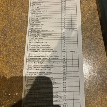 Musasi Japanese Restaurant - Sushi selection sheet - Japanese Near Me - Hampton, Virginia Musasi Japanese Restaurant - Sushi selection sheet - Japanese Near Me - Hampton, Virginia