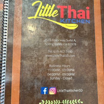 Little Thai Kitchen - Menu - Thai Near Me - Spring Valley, California Little Thai Kitchen - Menu - Thai Near Me - Spring Valley, California