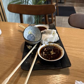 Toyo Sushi & Roll - The aftermath of a delicious dinner! - Sushi Bars Near Me - Anaheim, California