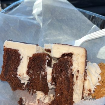 Dulce Vegan Bakery and Cafe - milk & cookies cake - really hard and cold - Vegan Near Me - Atlanta, Georgia