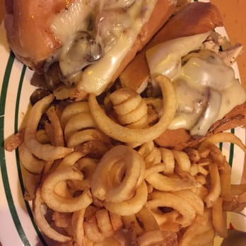 Flanigan's - Chicken Philly with curly fries - American Near Me - Oakland Park, Florida