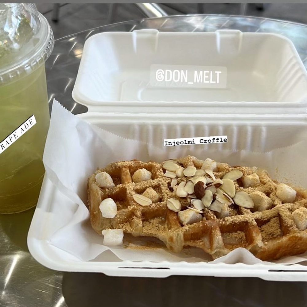 Don Melt - green grape ade, injeolmi croffle - Coffee & Tea Near Me - Buena Park, California Don Melt - green grape ade, injeolmi croffle - Coffee & Tea Near Me - Buena Park, California