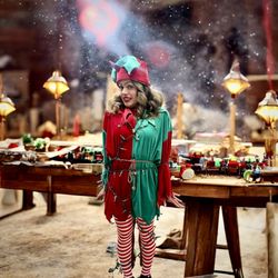 Indulge Salon - One of our elves was in the workshop and got tangled up in the lights. Help!! schedule a blow dry style for the holidays