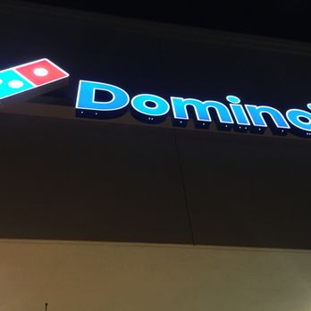Domino's Pizza - a domino's sign at night - Pizza Near Me - Papillion, Nebraska