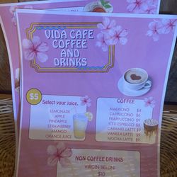 Vida Cafe - Menu