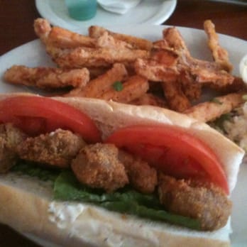 Dadeo - Shrimp Po Boy with sweet potato fries - Southern Near Me - Edmonton, Alberta