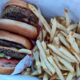 Two Double Double's and fries...yum!