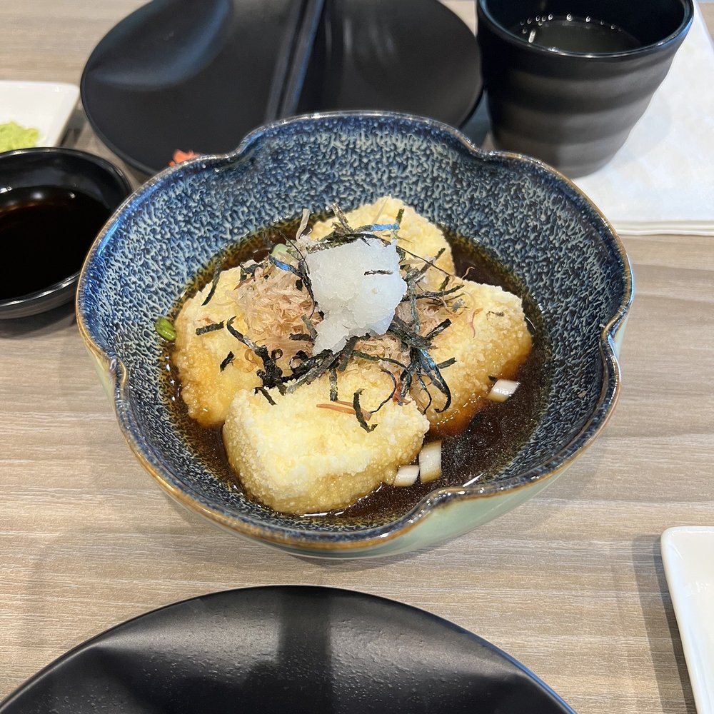 a bowl of food on a table