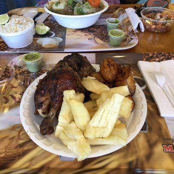 Mama's Chicken - Half a chicken with sweet plantains and fried yuca. - Spanish Near Me - Alexandria, Virginia Mama's Chicken - Half a chicken with sweet plantains and fried yuca. - Spanish Near Me - Alexandria, Virginia