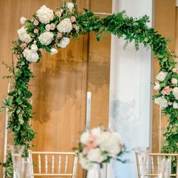 Jim Ludwig's Blumengarten Florist - Floral arch above our seats at the head table