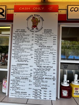 Menu photo 5 John's Footlong Provincetown, MA