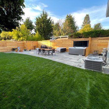 G&E Landscape Contractor - The after! New sod, patio, & fence. - Landscaping Near Me G&E Landscape Contractor - The after! New sod, patio, & fence. - Landscaping Near Me