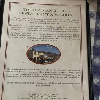 Oatman Hotel - American Near Me - Oatman, Arizona