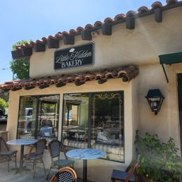 Exterior outside entrance of Little Hidden Bakery - Outdoor seating - Rancho Santa Fe, California Exterior outside entrance of Little Hidden Bakery - Outdoor seating - Rancho Santa Fe, California