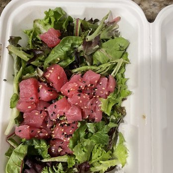 Kae Sushi - Tuna poke with no toppings. Over priced plain tuna and lettuce. - Sushi Bars Near Me - Coral Gables, Florida Kae Sushi - Tuna poke with no toppings. Over priced plain tuna and lettuce. - Sushi Bars Near Me - Coral Gables, Florida