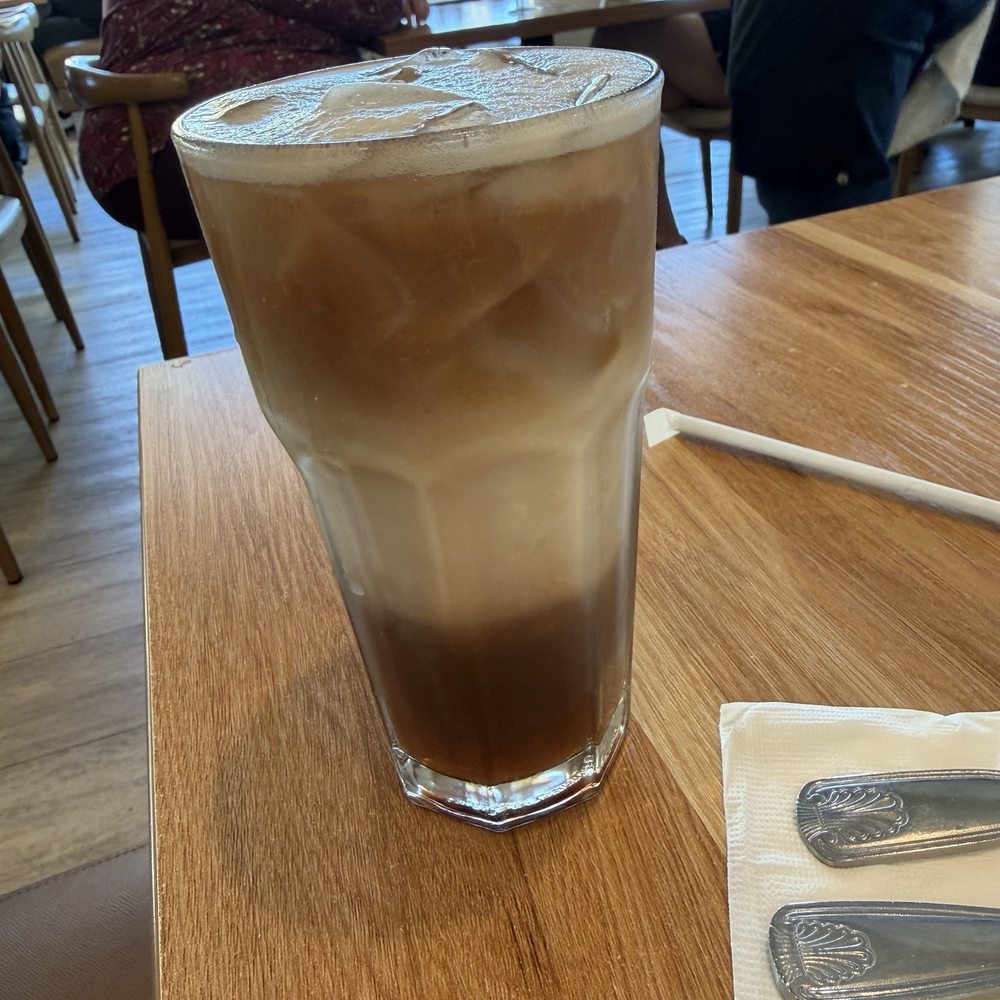 Broken Yolk Cafe - Iced dirty Chai with oat milk - Breakfast & Brunch Near Me - San Diego, California Broken Yolk Cafe - Iced dirty Chai with oat milk - Breakfast & Brunch Near Me - San Diego, California