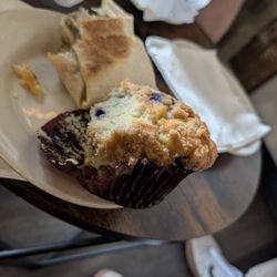 Copper Press Roastry - Mega wrap!!! Amazing and a blueberry muffin