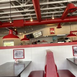 Freddy's Frozen Custard & Steakburgers - No menu. No customers. This was just after noon on a Sunday.