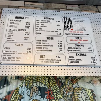 The Burger Poet - Menu 2/26 - Burgers Near Me - Franklin, Indiana The Burger Poet - Menu 2/26 - Burgers Near Me - Franklin, Indiana