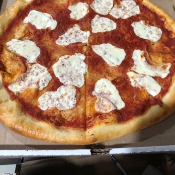 Brooklyn Pie & Cafe - The basil mozzarella pizza we had originally ordered that was made without basil - Pizza Near Me - Mansfield, Texas