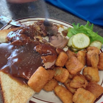 Angie's Restaurant - Hot Roast beef plate w chips - Breakfast & Brunch Near Me - Logan, Utah