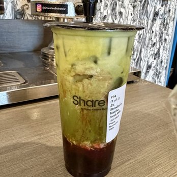 Sharetea - Matcha 29: Strawberry Matcha Fresh Milk - Bubble Tea Near Me - Vallejo, California