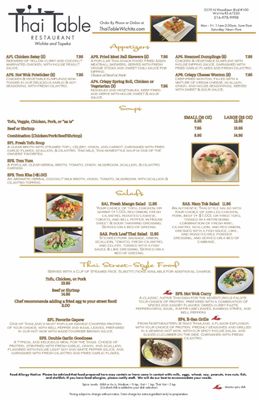 Menu photo 2 Thai Table Wichita, KS