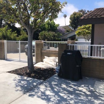 Bear Fence - White powder coated wrought iron with 12' double locking gate - Fences & Gates Near Me - San Diego, California Bear Fence - White powder coated wrought iron with 12' double locking gate - Fences & Gates Near Me - San Diego, California