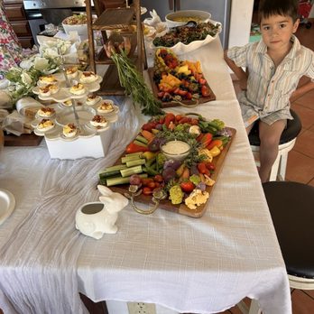 Hermosa Catering - Deviled eggs, fruits and veggies. - Caterers Near Me