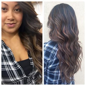 Duet - Dark Caramel Balayage, haircut, blowdry and curls with Sabrina!! - Hair Salons Near Me - San Diego, California Duet - Dark Caramel Balayage, haircut, blowdry and curls with Sabrina!! - Hair Salons Near Me - San Diego, California