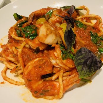 Salt Kitchen & Bar - Bucatini with scallops and shrimp - Bars Near Me - Ship Bottom, New Jersey Salt Kitchen & Bar - Bucatini with scallops and shrimp - Bars Near Me - Ship Bottom, New Jersey