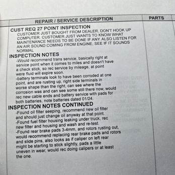 Gilroy Chrysler Dodge Jeep Ram - This is from an inspection I paid for after purchasing the vehicle. - Car Dealers Near Me - Gilroy, California Gilroy Chrysler Dodge Jeep Ram - This is from an inspection I paid for after purchasing the vehicle. - Car Dealers Near Me - Gilroy, California