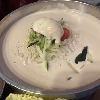 Chon Ju Jip - Soy noodle soup - definitely an acquired taste - Korean Near Me - San Diego, California Chon Ju Jip - Soy noodle soup - definitely an acquired taste - Korean Near Me - San Diego, California