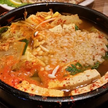 Ahjoomah's Apron - Added rice before taking pic of the cod soup with extra tofu. Was nice and light. - Korean Near Me - Chicago, Illinois Ahjoomah's Apron - Added rice before taking pic of the cod soup with extra tofu. Was nice and light. - Korean Near Me - Chicago, Illinois