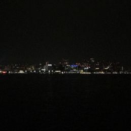 a view of a city at night
