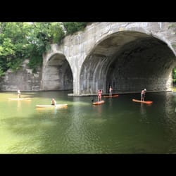 SUP Erie Adventures - A little shaky at first, but it gets easier.