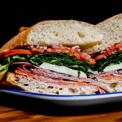 RegionAle American Sandwiches - Piled High with fresh mozzarella and prosciutto, on a locally baked ciabatta roll