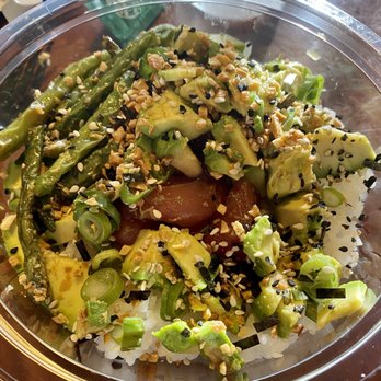 BENTO - Downtown - Poke bowl with ahi, avocado, string beans, spicy mayo, and poke sauce - Japanese Near Me - Dania Beach, Florida BENTO - Downtown - Poke bowl with ahi, avocado, string beans, spicy mayo, and poke sauce - Japanese Near Me - Dania Beach, Florida