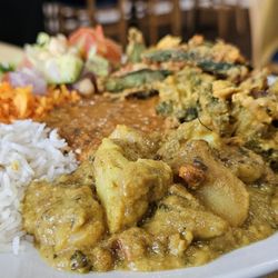 Turmeric Cuisine of India - Vegan buffet. All vegan on my plate