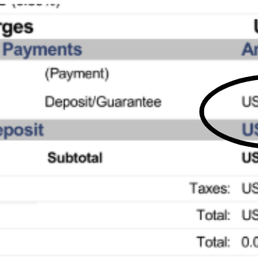 receipt with totally different and exorbitant security deposit cost receipt with totally different and exorbitant security deposit cost