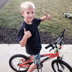 Hokie Spokes - Happy little boy since Hokie Spokes fixed his bike!