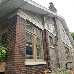Existing metal soffit and fascia Existing metal soffit and fascia
