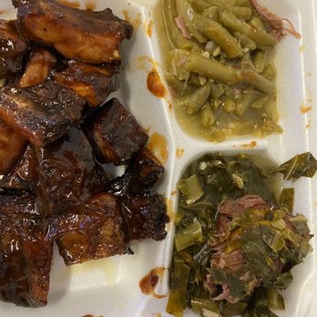 Dem Damn Bolton's BBQ and More - Rib tips, green beans, and greens - Caterers Near Me