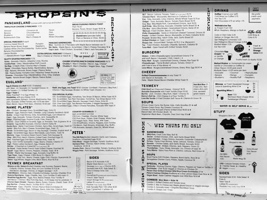 Menu photo 2 Shopsin's New York, NY